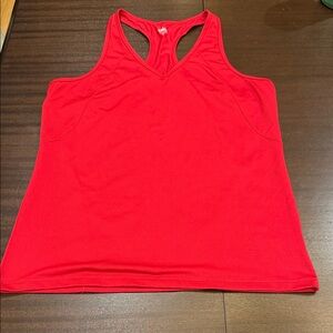 ALO Yoga Athletic Bright Red Racerback Tank Top Sz XL EUC
